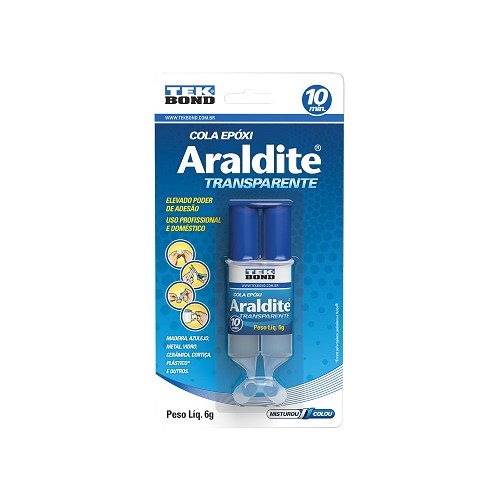 Adesivo Araldite Transparente Seringa 6g Tekbond/Adespec 0026000080012CX