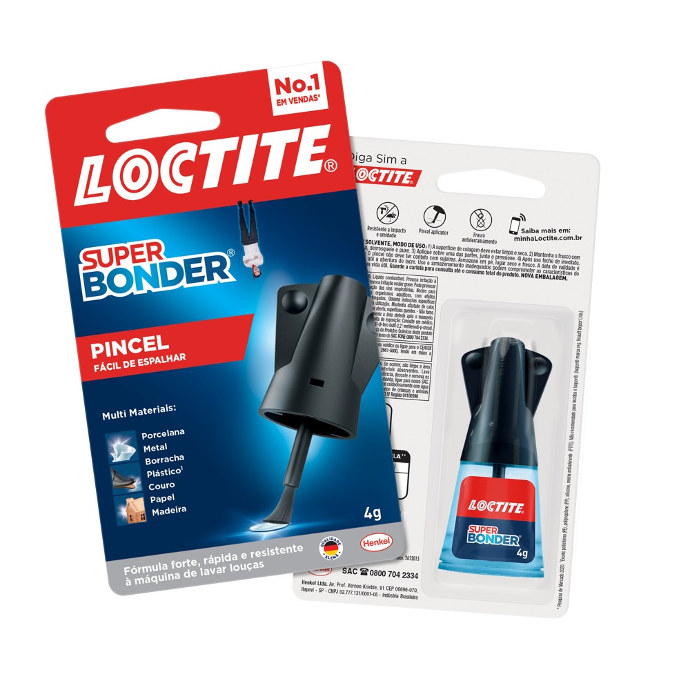 Adesivo Instantâneo Super Bonder Pincel 4g Loctite 2671786