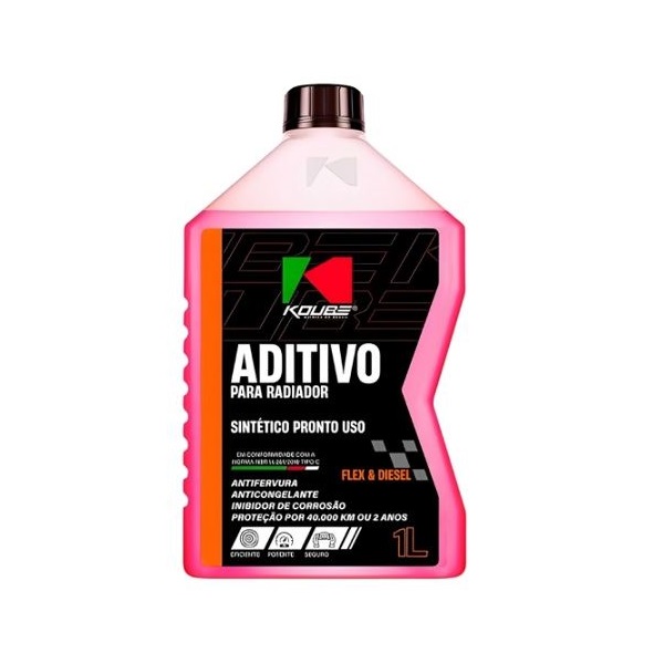 Aditivo para Radiador Pronto para Uso Rosa 1 Litro Koube 13001