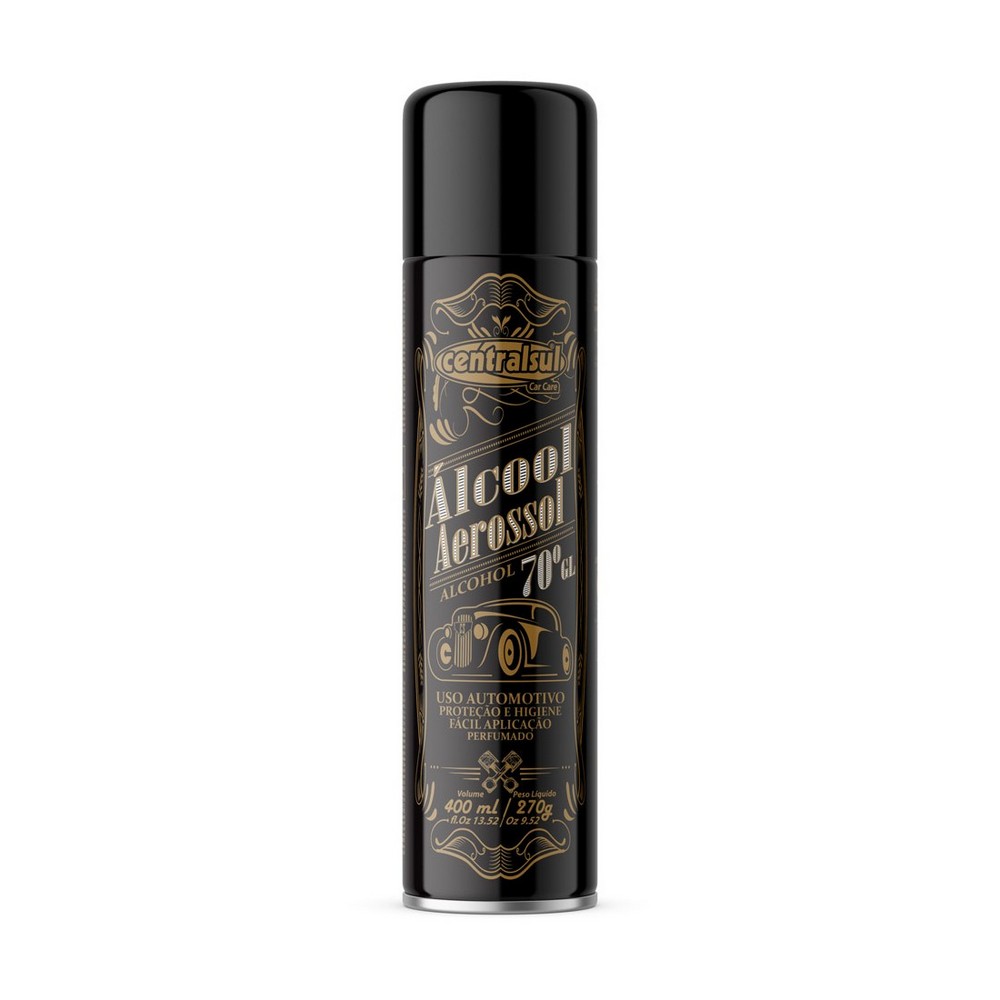 Álcool Automotivo Spray 400ml/70°GL Centralsul 166987