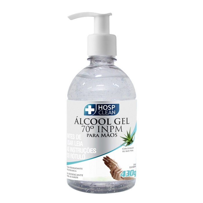Álcool Gel para Mãos 70% 430g Hospclean 16679