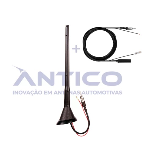 Antena de Teto Conector Plug Din traseira Antico AN070