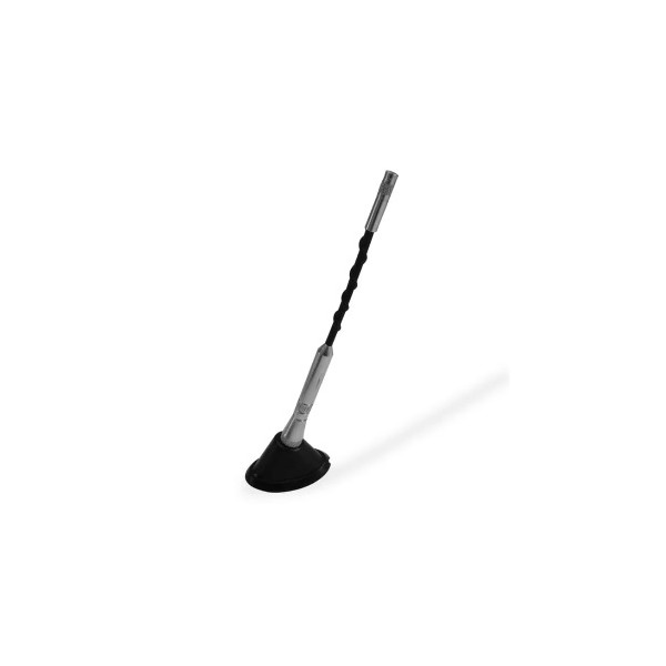 Antena Decorativa Espiral Prata/Preto 17,8cm Shek Parts 01038