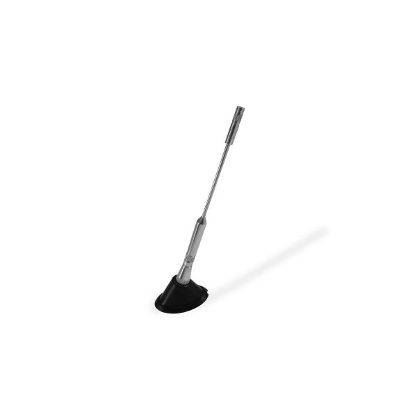 Antena Decorativa Tuning Prata 17,8cm Shek Parts 01039