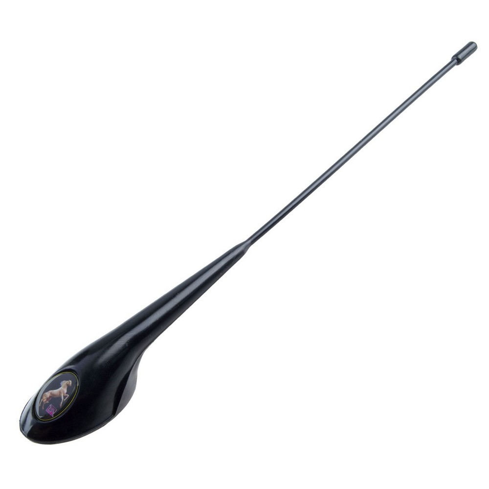 Antena Decorativa Universal com Resinado Cavalo Preta Shek Parts 01006