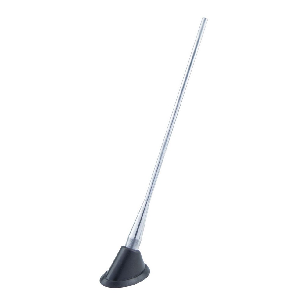 Antena Decorativa Universal em Alumínio Prata Shek Parts 01033