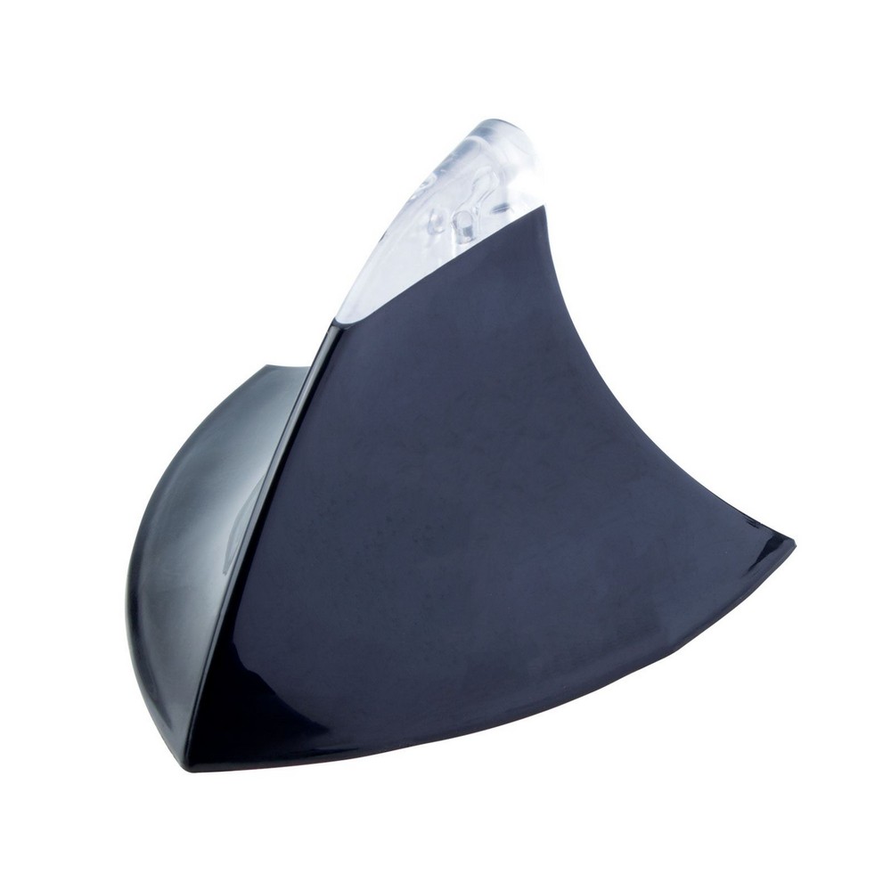 Antena Teto Decorativa Tubarão Preto com Led Azul Shek Parts 01020
