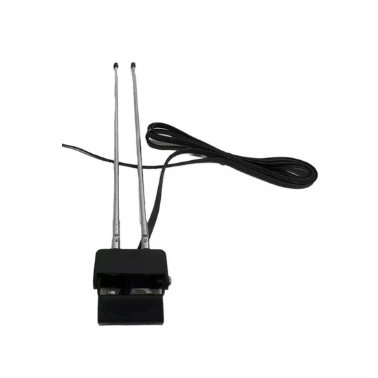 Antena Tv Canaleta Dupla Ferro Cromado Metalcer DIB7078