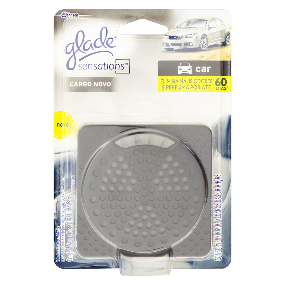 Aparelho Aromatizador + Refil Glade Sensation Carro Novo 8g Johnson 663820