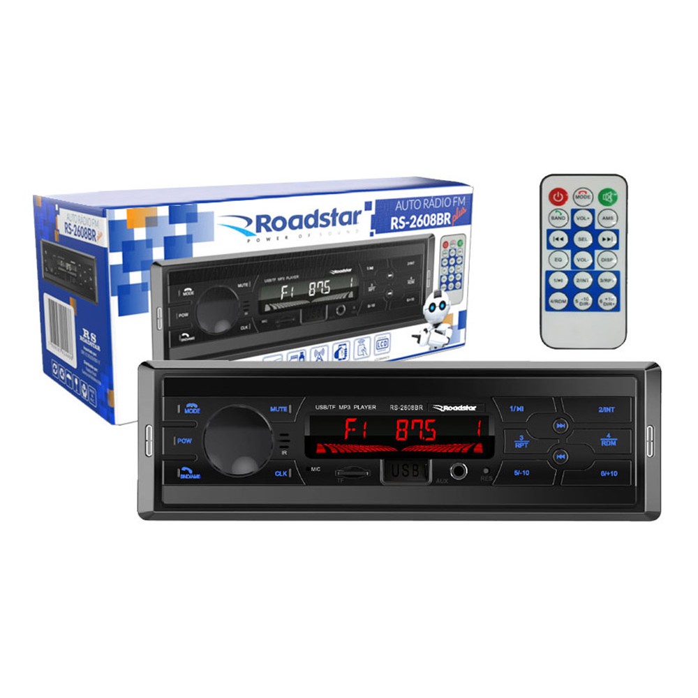 Aparelho de Som com Controle Remoto Roadstar Brasil RS2608BRPLUS