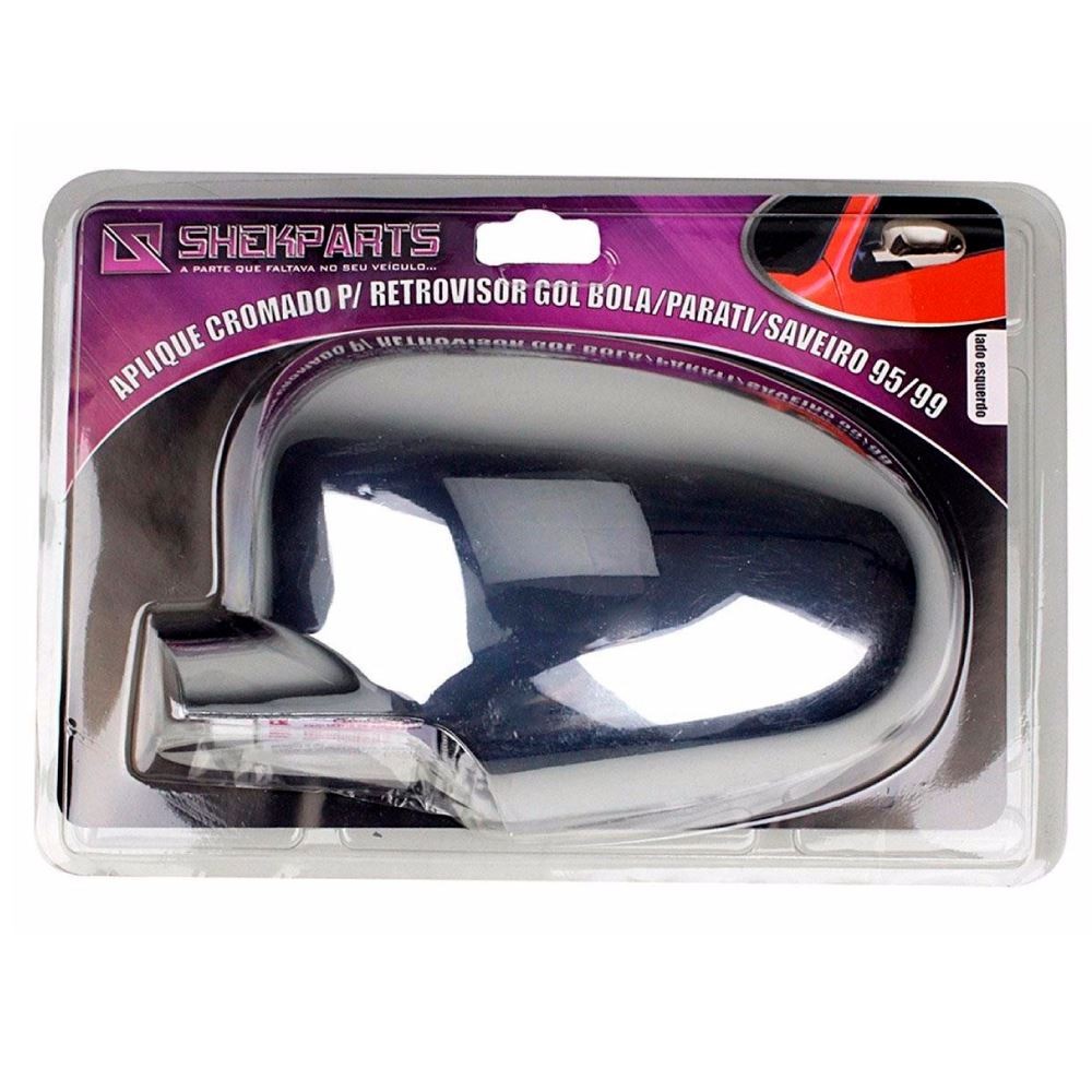 Aplique de Retrovisor Cromado lado esquerdo Shek Parts 06029