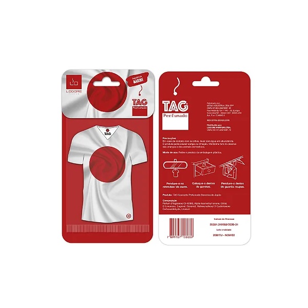 Aromatizante Lo Tag Camiseta Japao Lodore Eireli 10040