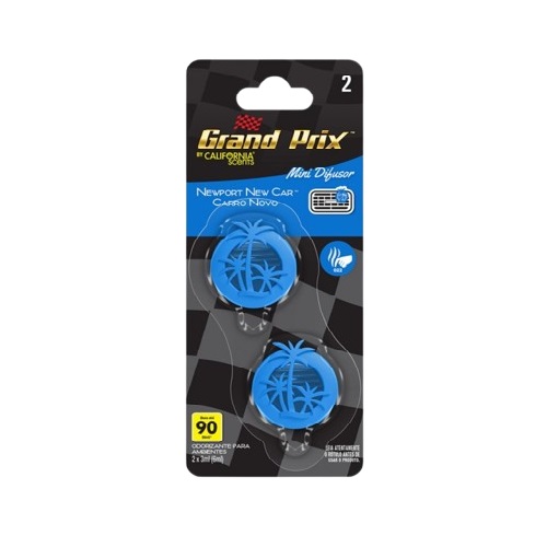 Aromatizante Mini Difusor Carro Novo 3ml c/2 unidades Grand Prix CMD022BZL