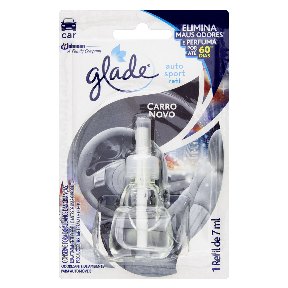 Aromatizante Refil Glade Auto Sport Carro Novo 7ml Johnson 663823