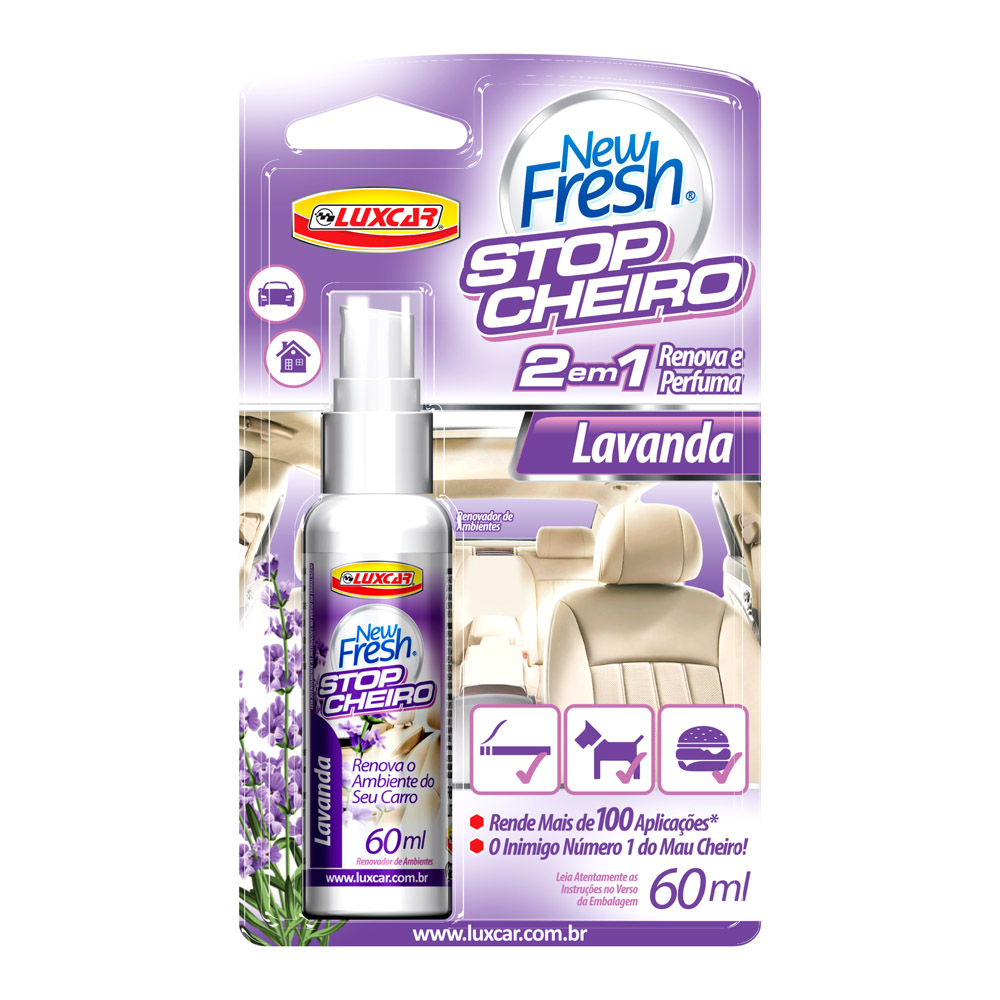 Aromatizante Stop Cheiro New Fresh 60ml Luxcar 5025
