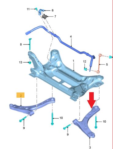 Bandeja lado direito Ford KK3Z3079B