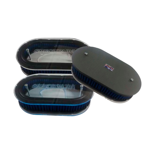 Base do Filtro de Ar Esportivo Carburado 2E 3E Oval Azul Spectrum 0110101