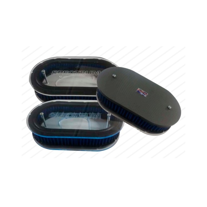 Base do Filtro de Ar Esportivo Carburado Oval Azul Spectrum 0110501