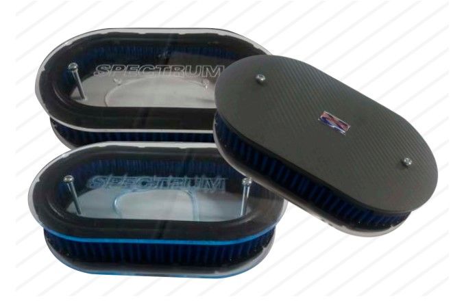 Base do Filtro de Ar Esportivo Carburador Cristal Oval Spectrum 0110508