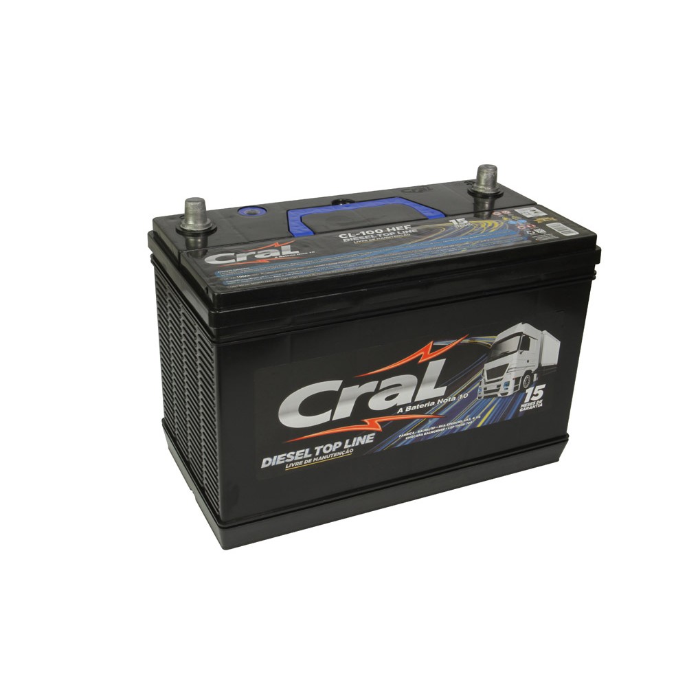 Bateria 100Ah Polo lado esquerdo Cral CL100EF