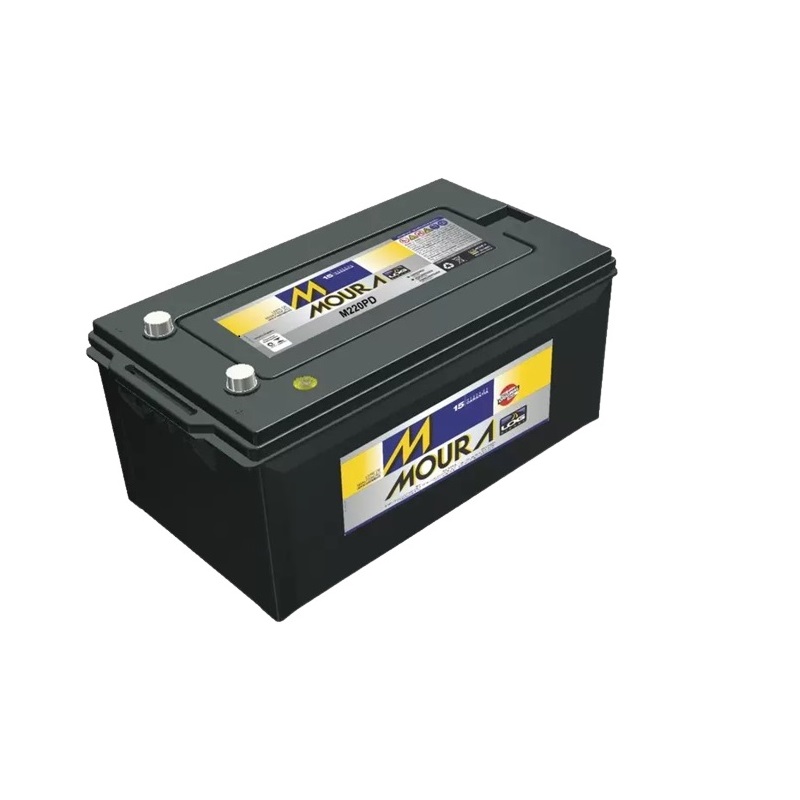 Bateria 220Ah 220PE Polo lado esquerdo Moura M220PE
