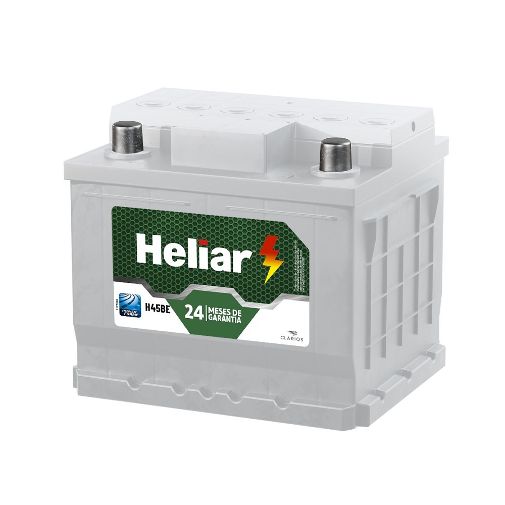 Bateria 45Ah Polo lado esquerdo Heliar H45BE