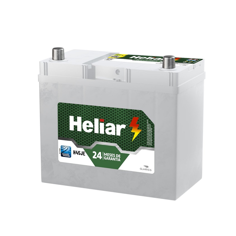 Bateria 45Ah Polo lado esquerdo Heliar H45JE