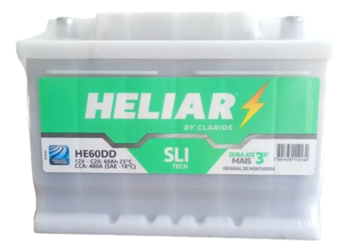 Bateria 60 amp ld he60hd Heliar HE60HD