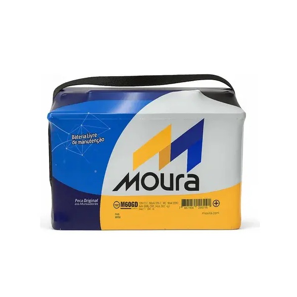 Bateria 60Ah Polo lado direito Moura M60GD
