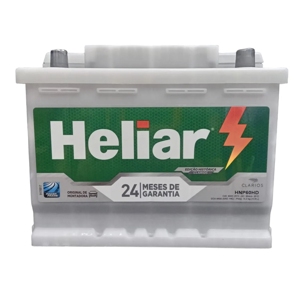 Bateria 60Ah Polo lado direito Heliar HNP60HD