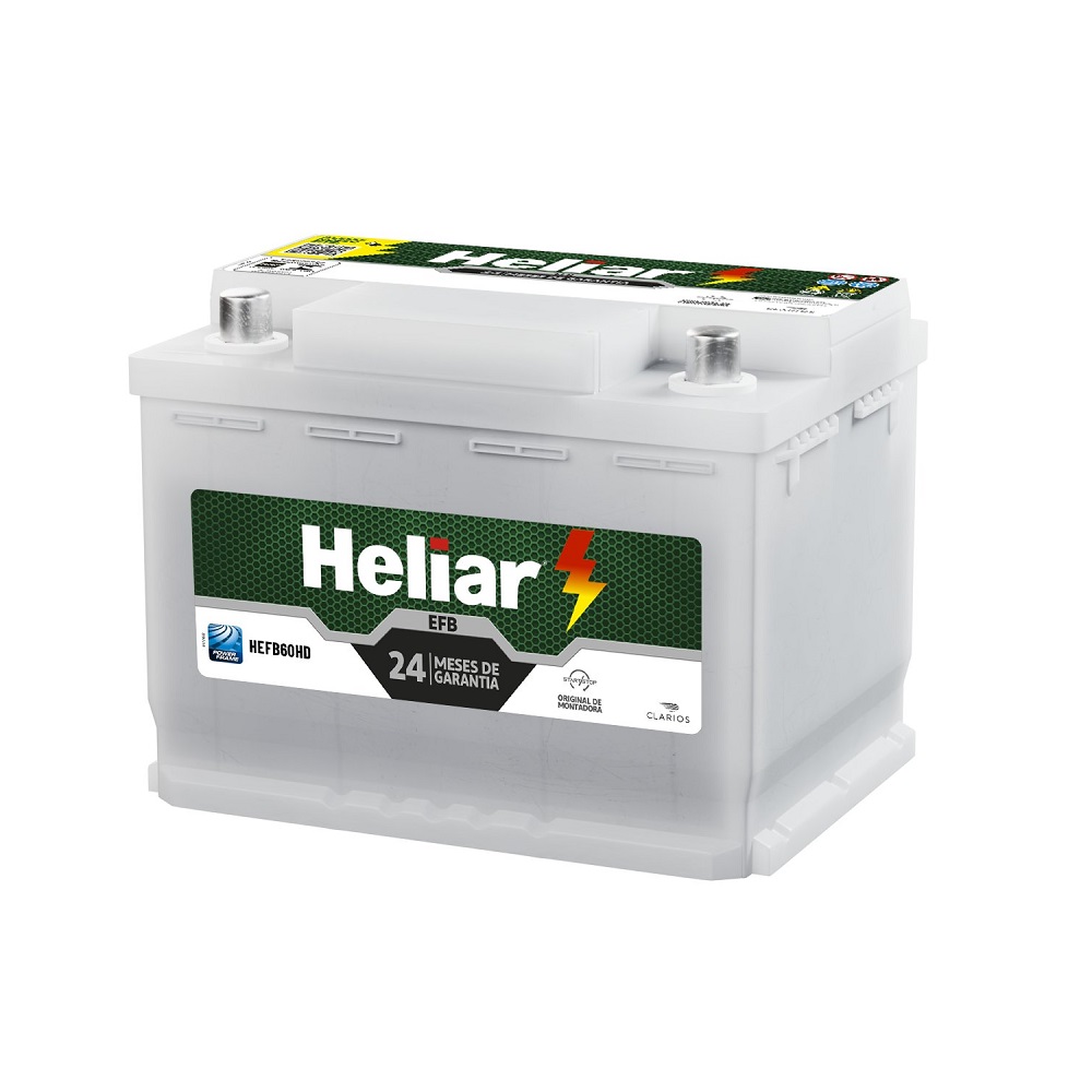 Bateria 60Ah Polo lado direito Heliar HEFB60HD