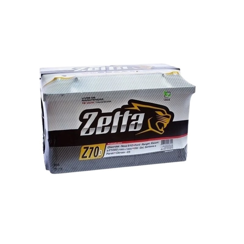 Bateria 70Ah Polo lado direito Zetta Free Z70D