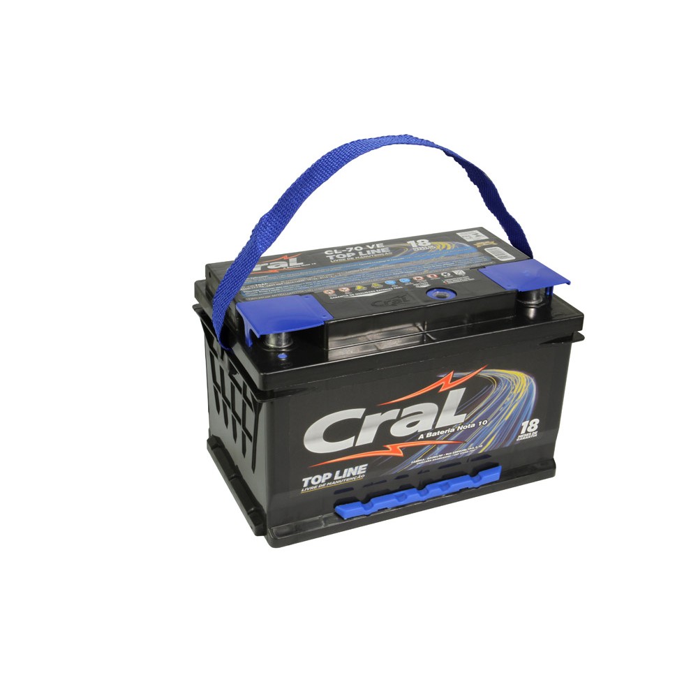 Bateria 70Ah Polo lado esquerdo Cral CL70VE