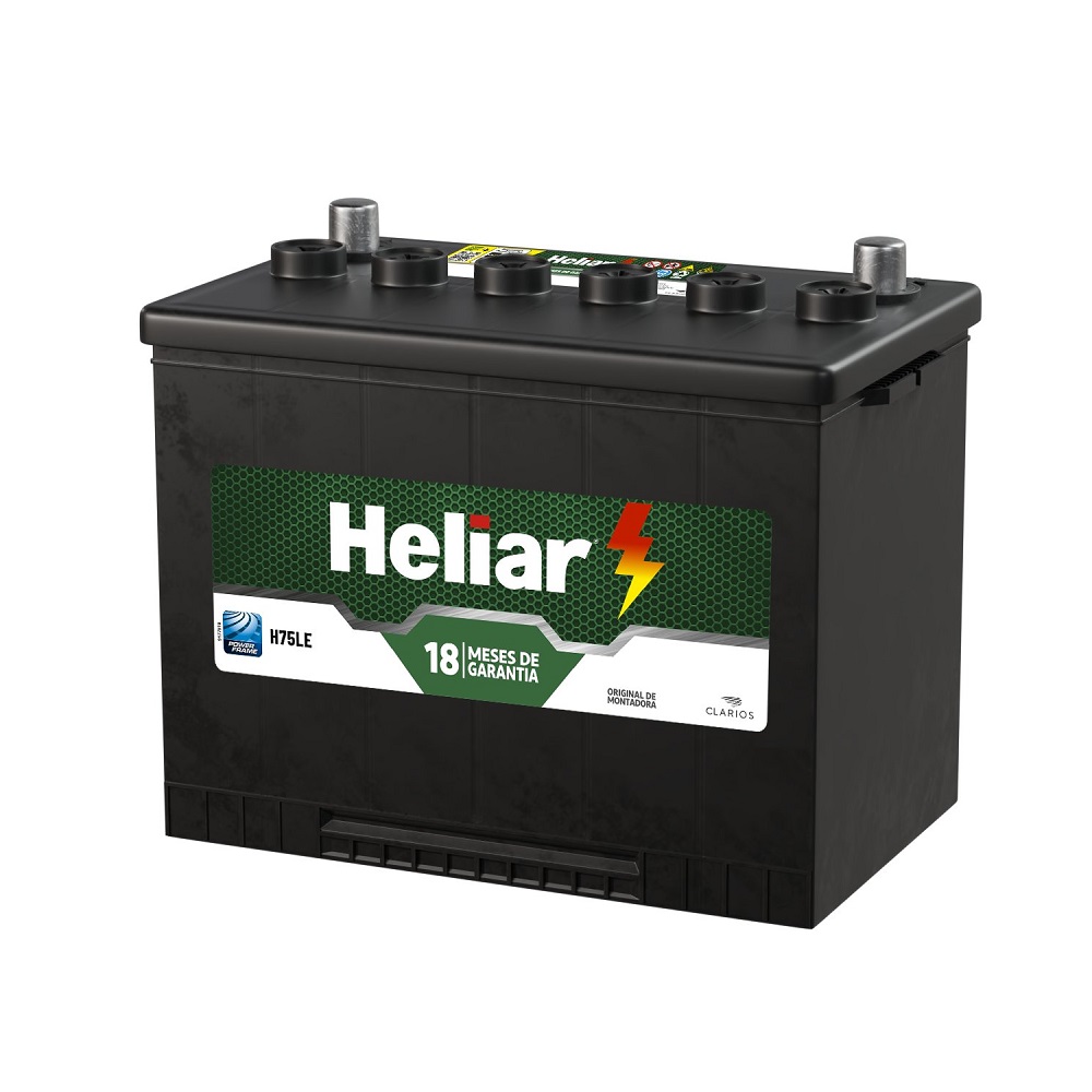 Bateria 75Ah Polo lado esquerdo Heliar H75LE
