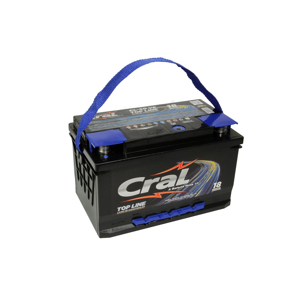 Bateria 80Ah Polo lado esquerdo Cral CL80VE