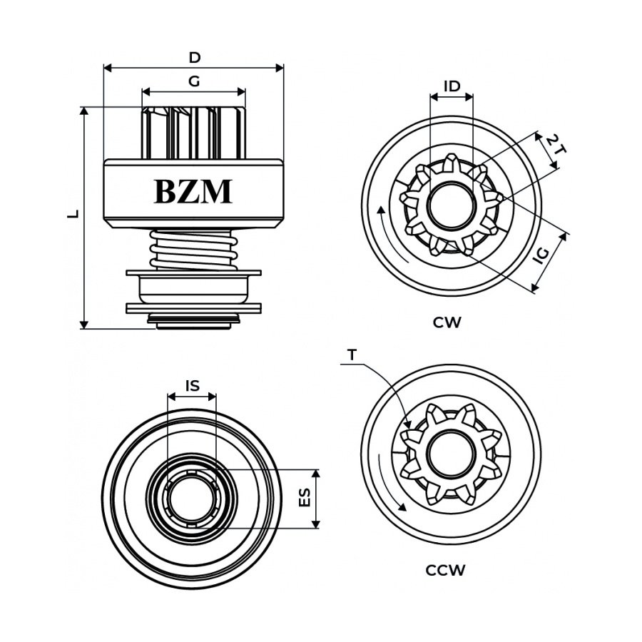 Bendix Motor de Partida BZM BZM9900240, foto 2