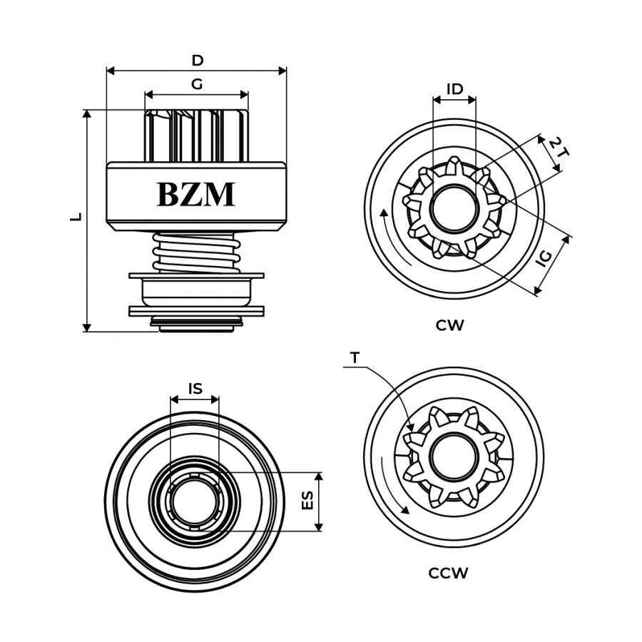 Bendix Motor de Partida BZM BZM9900850, foto 2