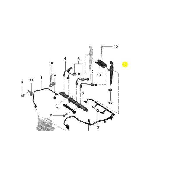 Bico Injetor Ford BK2Q9K546AG