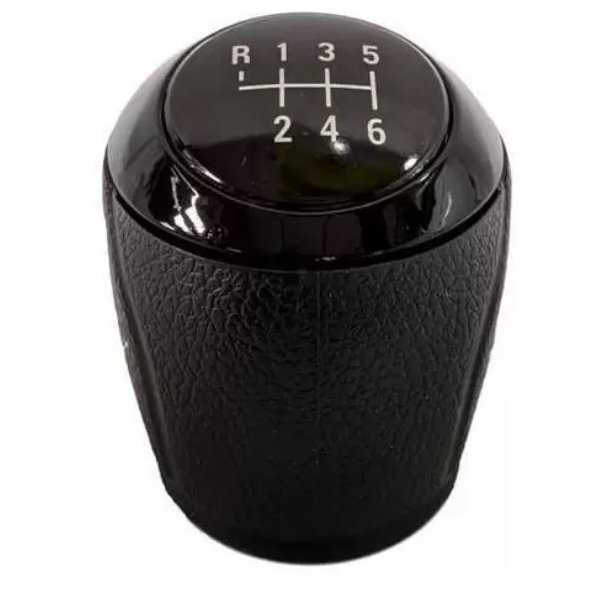 Bola de Câmbio 6 Marchas Preta com Aro Black Piano Encaixe Pressão G Componentes GBC129