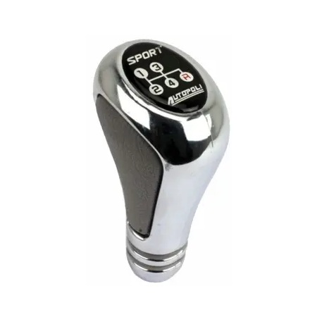 Bola de Câmbio Sport 4 Marchas Rdt Cromado Preto Autopoli AP493
