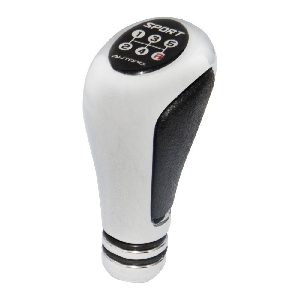 Bola de Câmbio Sport 5 Marchas Rdt Cromado Preto Autopoli AP443