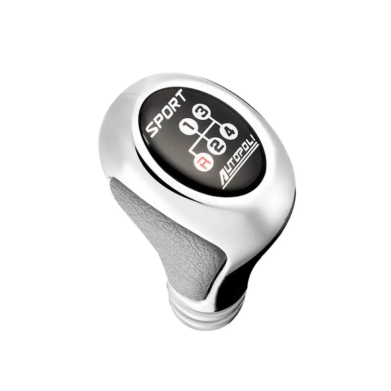 Bola de Câmbio Sport Cinza Cromado 4 Marchas Autopoli AP484