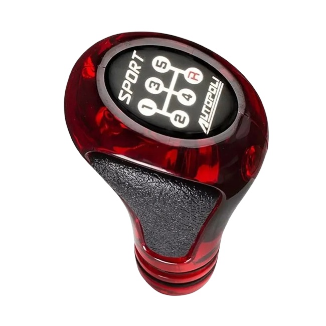 Bola de Câmbio Sport Iluminada 5 Marchas Vermelho Autopoli AP550