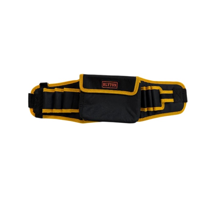 Bolsa Pochete para Ferramentas Com 7 Bolsos Preto e Amarelo BM Acessórios BM3413