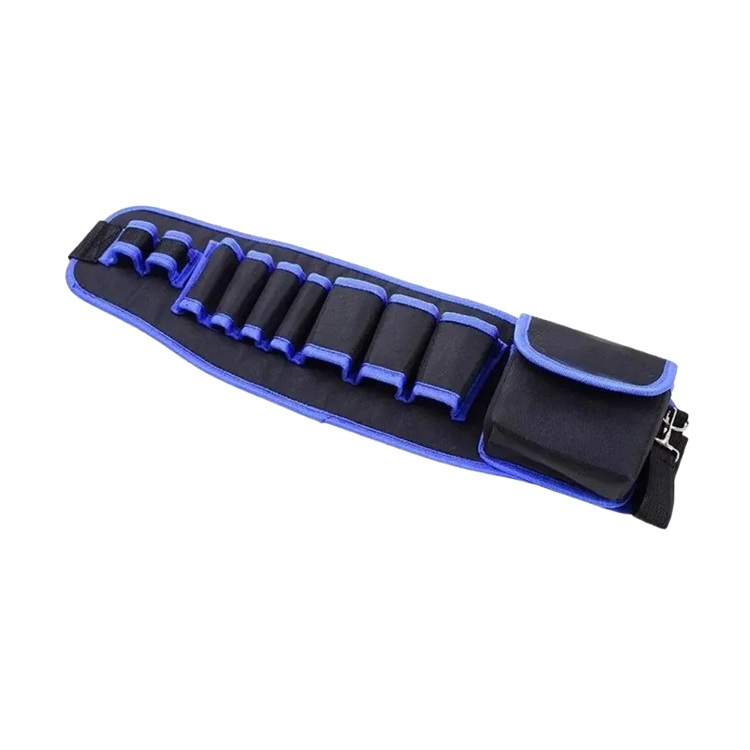 Bolsa Pochete para Ferramentas Com 9 Bolsos Preto e Azul BM Acessórios BM3409