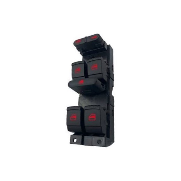 Botão do Vidro Elétrico Quádruplo Led Vermelho.. lado esquerdo Ospina 021285