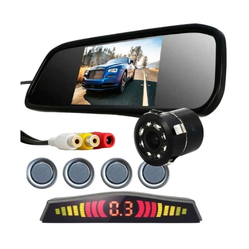Branco 4 sensores c/camera re/ c/retrovisor Seineca SW2008