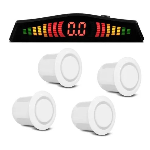 Branco 4 sensores c/camera re/ c/retrovisor Seineca SW2009