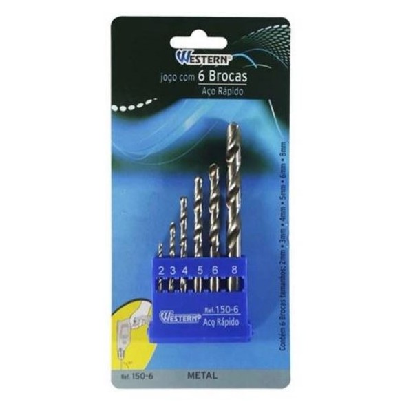 Broca de Aço Rápido 6 Peças Etilux 15066