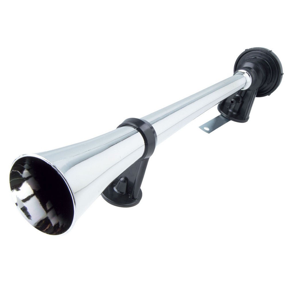 Buzina Maritima com Compressor 1 Corneta Cromada 12V Vetor VT301C